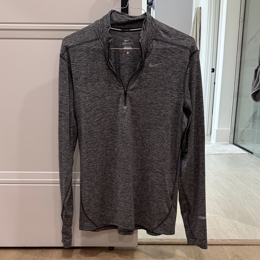 Nike Dark Gray Dri-FIT Quarter-Zip Top